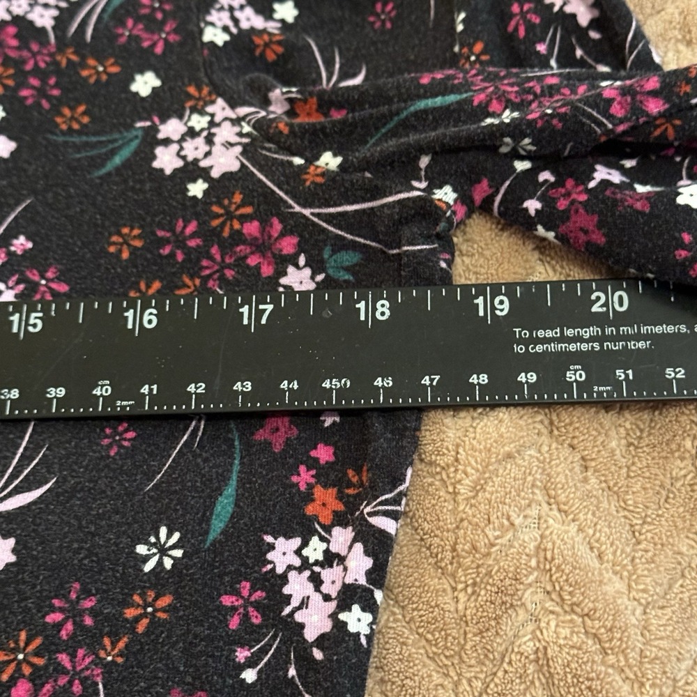 Liz Claiborne Womens M Top Floral Long Sleeve Lace Arms Boho Cottagecore Western - Picture 5 of 8
